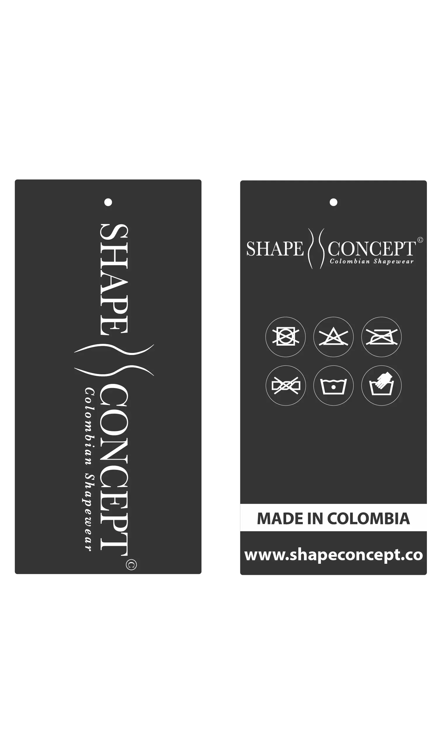 Etiqueta colgante (swing tag) con marca
